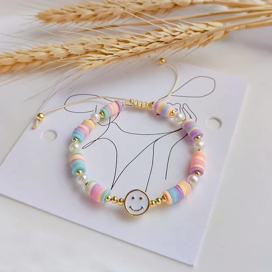 Smiley Vibes Pearl Bracelet