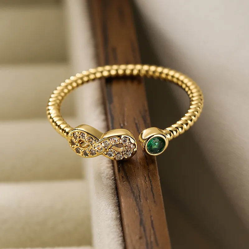 Eternal Grace Open Ring – Cross, Heart & Infinity Design