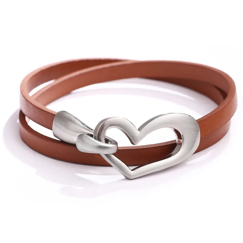 Lovique Twin-Strap Heart Bracelet