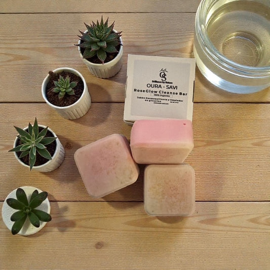 RoseGlow Cleanse Bar Versión Glicerina