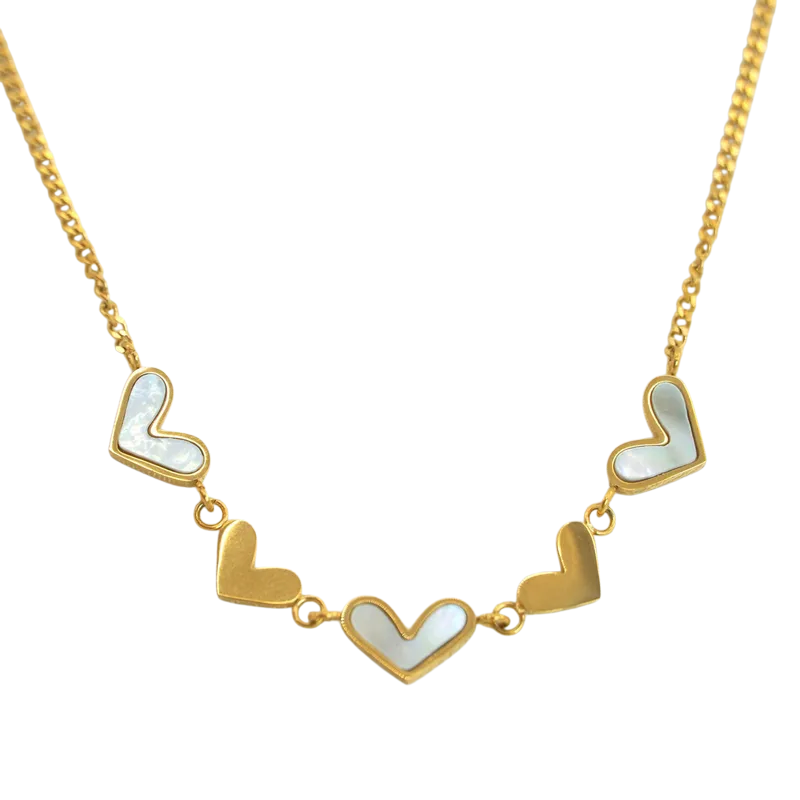 Heart Patch Charm Necklace