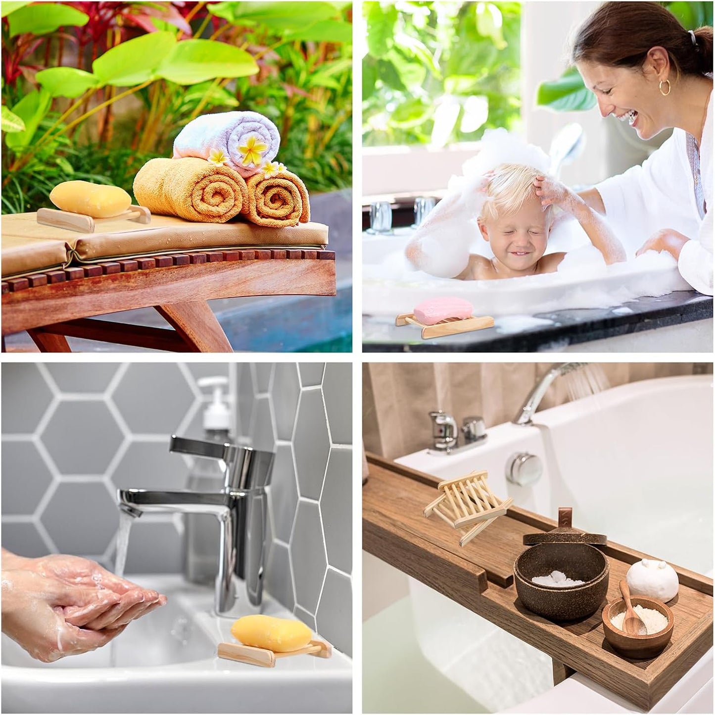 EcoSoothe Bamboo Soap Dish