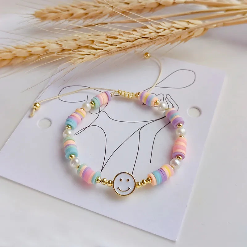 Smiley Vibes Pearl Bracelet