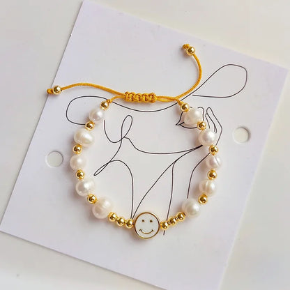 Smiley Vibes Pearl Bracelet