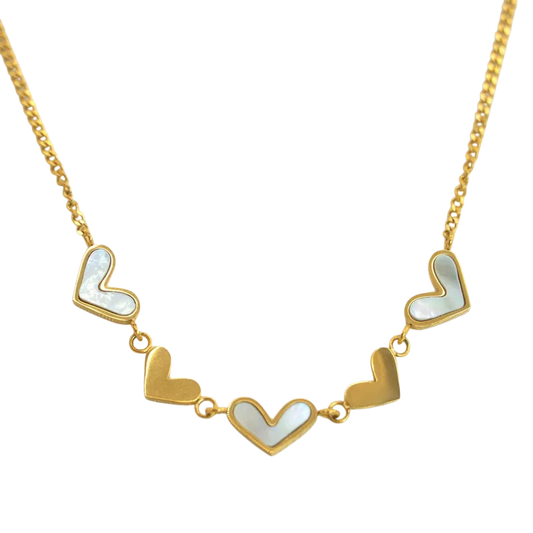 Heart Patch Charm Necklace