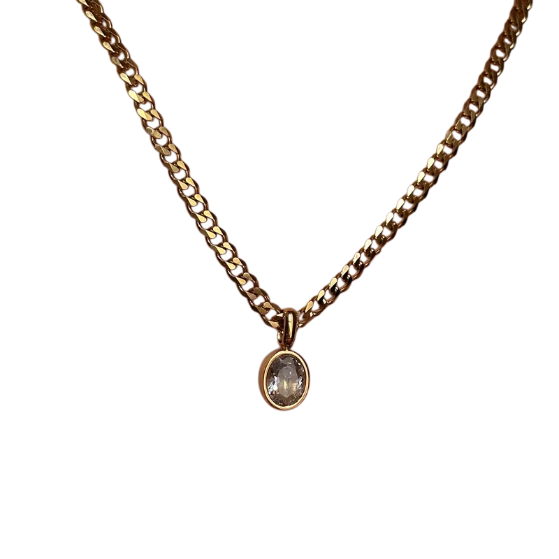 Oval Grace Drop Pendant Necklace
