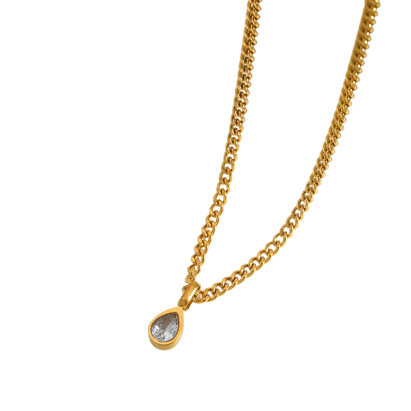 Oval Grace Drop Pendant Necklace
