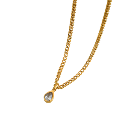 Oval Grace Drop Pendant Necklace