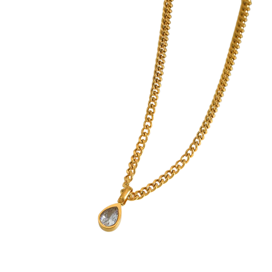 Oval Grace Drop Pendant Necklace
