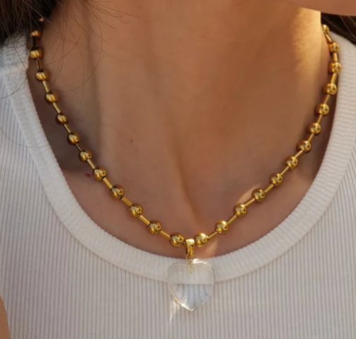 Heartfelt Vibes Ball Chain Necklace