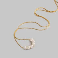 Golden Pearl Reverie Necklace